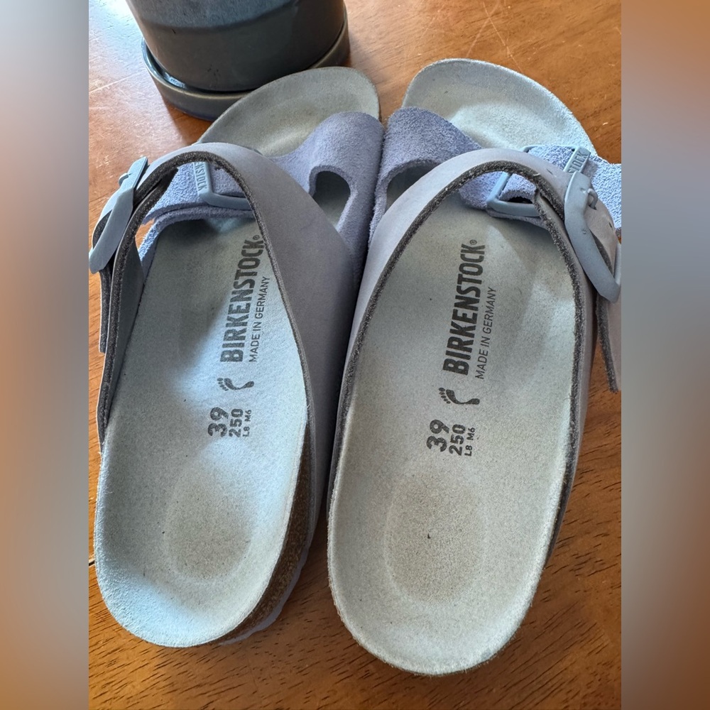 Arizona Split Dusty Blue Nubuck/Suede Leather Size 39 - Picture 8 of 11